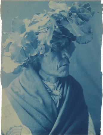 EDWARD S. CURTIS (1868-1952) A suite of 18 cyanotypes, with images from the Kwakiutl, Cheyenne, Cowichan, and Flathead, including portr